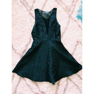 Black dress with mesh